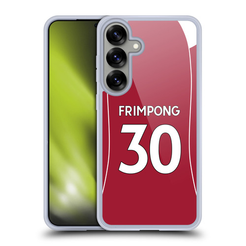 Liverpool Football Club 2025/26 Players Home Kit 1st Group Jeremie Frimpong Soft Gel Case for Samsung Galaxy S25+