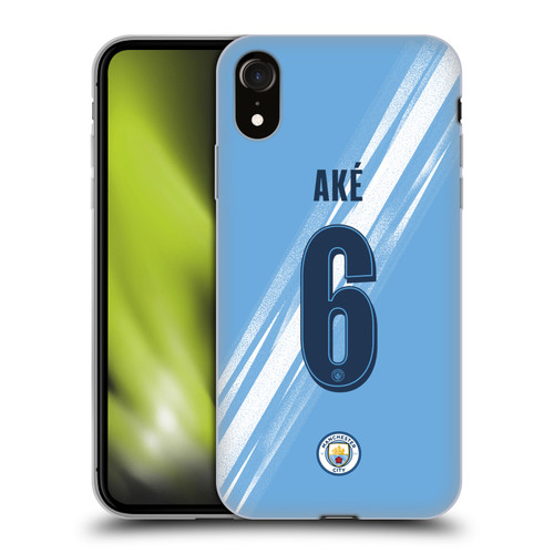 Manchester City Man City FC 2025/26 Players Home Kit 2nd Group Nathan Aké Soft Gel Case for Apple iPhone XR