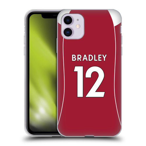 Liverpool Football Club 2025/26 Players Home Kit 2nd Group Conor Bradley Soft Gel Case for Apple iPhone 11