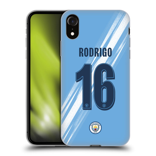 Manchester City Man City FC 2025/26 Players Home Kit 2nd Group Rodrigo Soft Gel Case for Apple iPhone XR