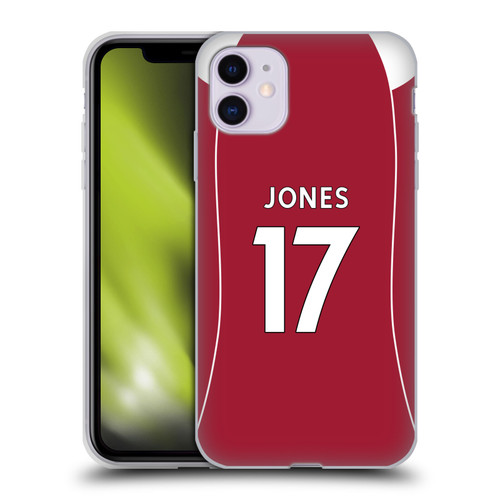 Liverpool Football Club 2025/26 Players Home Kit 2nd Group Curtis Jones Soft Gel Case for Apple iPhone 11