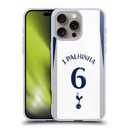 Tottenham Hotspur F.C. 2025/26 Players Home Kit 2nd Group João Palhinha Soft Gel Case for Apple iPhone 16 Pro Max