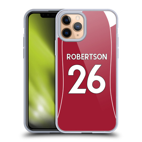 Liverpool Football Club 2025/26 Players Home Kit 2nd Group Andy Robertson Soft Gel Case for Apple iPhone 11 Pro