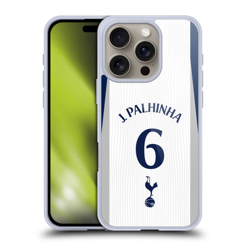 Tottenham Hotspur F.C. 2025/26 Players Home Kit 2nd Group João Palhinha Soft Gel Case for Apple iPhone 16 Pro