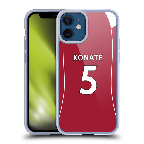 Liverpool Football Club 2025/26 Players Home Kit 2nd Group Ibrahima Konaté Soft Gel Case for Apple iPhone 12 Mini