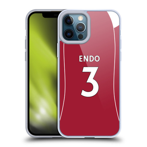 Liverpool Football Club 2025/26 Players Home Kit 2nd Group Wataru Endō Soft Gel Case for Apple iPhone 12 Pro Max