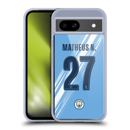 Manchester City Man City FC 2025/26 Players Home Kit 2nd Group Matheus Nunes Soft Gel Case for Google Pixel 8a
