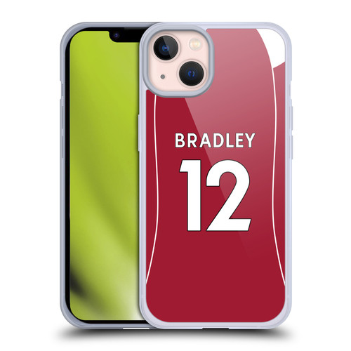 Liverpool Football Club 2025/26 Players Home Kit 2nd Group Conor Bradley Soft Gel Case for Apple iPhone 13