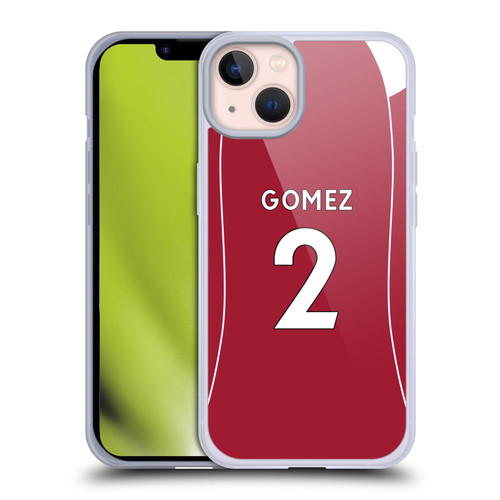 Liverpool Football Club 2025/26 Players Home Kit 2nd Group Joe Gomez Soft Gel Case for Apple iPhone 13