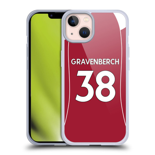 Liverpool Football Club 2025/26 Players Home Kit 2nd Group Ryan Gravenberch Soft Gel Case for Apple iPhone 13