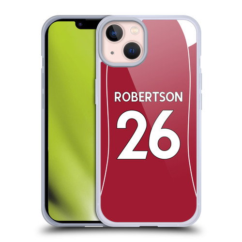 Liverpool Football Club 2025/26 Players Home Kit 2nd Group Andy Robertson Soft Gel Case for Apple iPhone 13