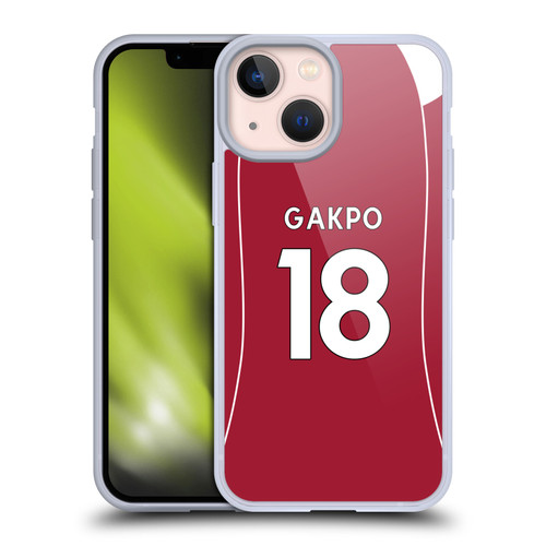 Liverpool Football Club 2025/26 Players Home Kit 2nd Group Cody Gakpo Soft Gel Case for Apple iPhone 13 Mini