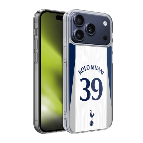 Tottenham Hotspur F.C. 2025/26 Players Home Kit 2nd Group Randal Kolo Muani Soft Gel Case for Apple iPhone 17 Pro