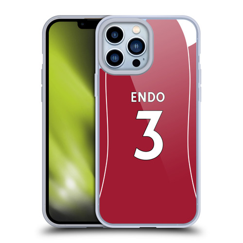 Liverpool Football Club 2025/26 Players Home Kit 2nd Group Wataru Endo Soft Gel Case for Apple iPhone 13 Pro Max