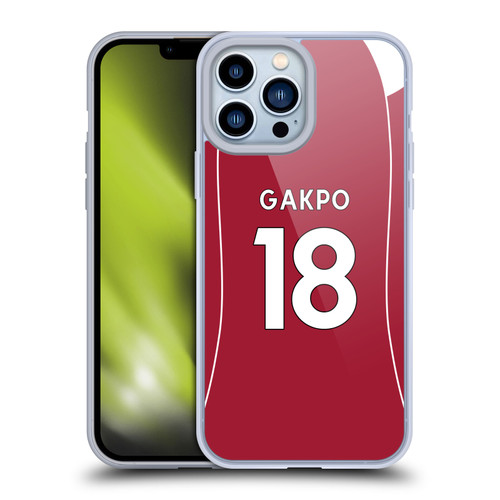 Liverpool Football Club 2025/26 Players Home Kit 2nd Group Cody Gakpo Soft Gel Case for Apple iPhone 13 Pro Max