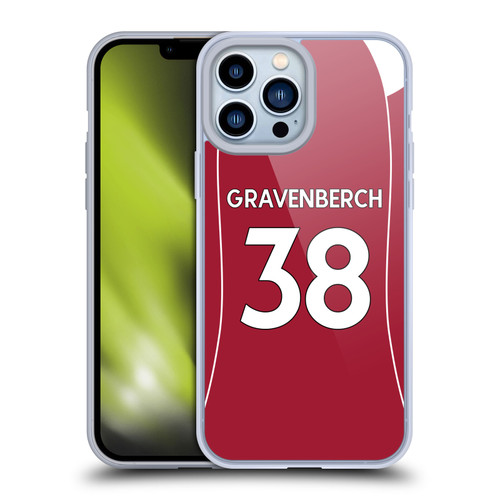 Liverpool Football Club 2025/26 Players Home Kit 2nd Group Ryan Gravenberch Soft Gel Case for Apple iPhone 13 Pro Max