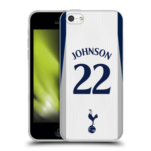 Tottenham Hotspur F.C. 2025/26 Players Home Kit 2nd Group Brennan Johnson Soft Gel Case for Apple iPhone 5c