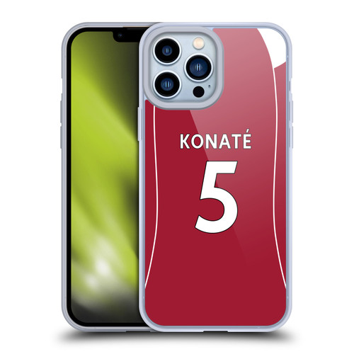 Liverpool Football Club 2025/26 Players Home Kit 2nd Group Ibrahima Konaté Soft Gel Case for Apple iPhone 13 Pro Max