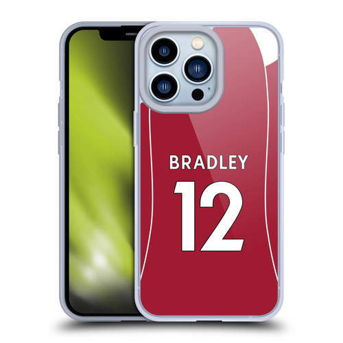 Liverpool Football Club 2025/26 Players Home Kit 2nd Group Conor Bradley Soft Gel Case for Apple iPhone 13 Pro