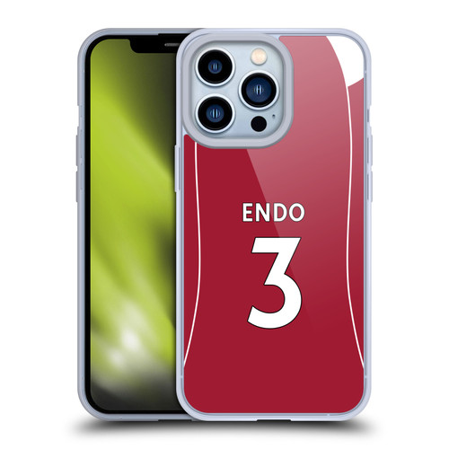 Liverpool Football Club 2025/26 Players Home Kit 2nd Group Wataru Endō Soft Gel Case for Apple iPhone 13 Pro