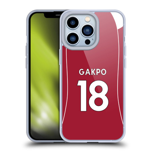 Liverpool Football Club 2025/26 Players Home Kit 2nd Group Cody Gakpo Soft Gel Case for Apple iPhone 13 Pro
