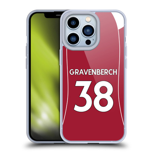 Liverpool Football Club 2025/26 Players Home Kit 2nd Group Ryan Gravenberch Soft Gel Case for Apple iPhone 13 Pro