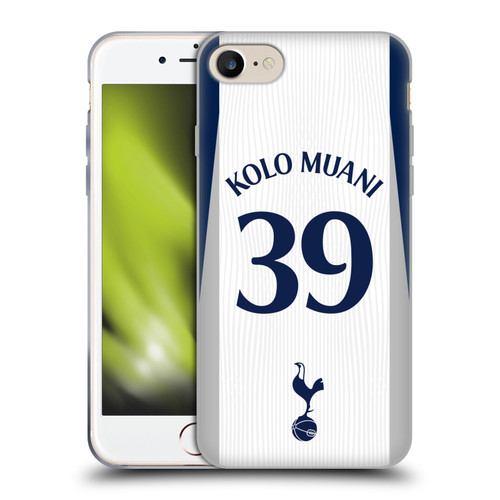 Tottenham Hotspur F.C. 2025/26 Players Home Kit 2nd Group Randal Kolo Muani Soft Gel Case for Apple iPhone 7 / 8 / SE 2020 & 2022