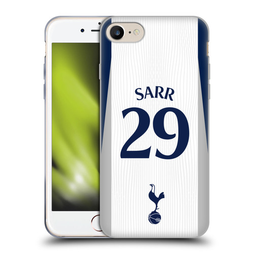 Tottenham Hotspur F.C. 2025/26 Players Home Kit 2nd Group Pape Matar Sarr Soft Gel Case for Apple iPhone 7 / 8 / SE 2020 & 2022
