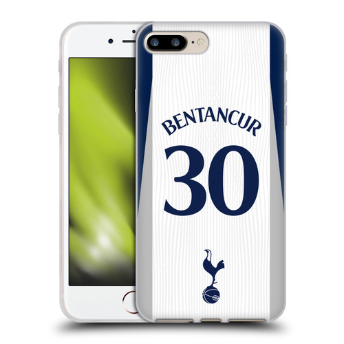 Tottenham Hotspur F.C. 2025/26 Players Home Kit 2nd Group Rodrigo Bentancur Soft Gel Case for Apple iPhone 7 Plus / iPhone 8 Plus
