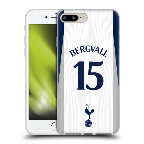Tottenham Hotspur F.C. 2025/26 Players Home Kit 2nd Group Lucas Bergvall Soft Gel Case for Apple iPhone 7 Plus / iPhone 8 Plus
