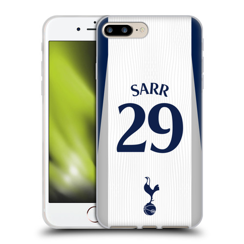 Tottenham Hotspur F.C. 2025/26 Players Home Kit 2nd Group Pape Matar Sarr Soft Gel Case for Apple iPhone 7 Plus / iPhone 8 Plus