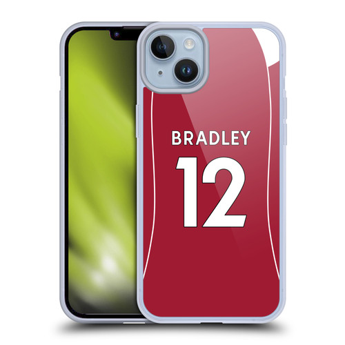 Liverpool Football Club 2025/26 Players Home Kit 2nd Group Conor Bradley Soft Gel Case for Apple iPhone 14 Plus
