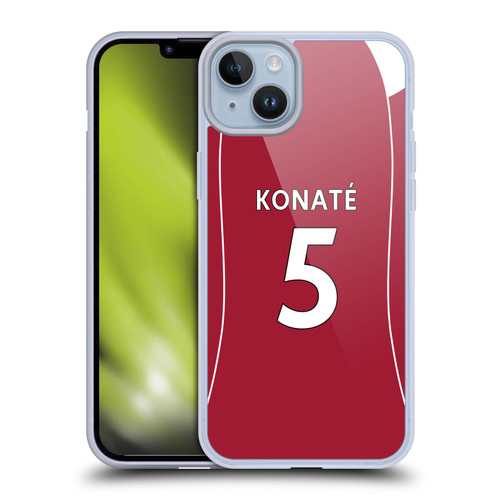 Liverpool Football Club 2025/26 Players Home Kit 2nd Group Ibrahima Konaté Soft Gel Case for Apple iPhone 14 Plus