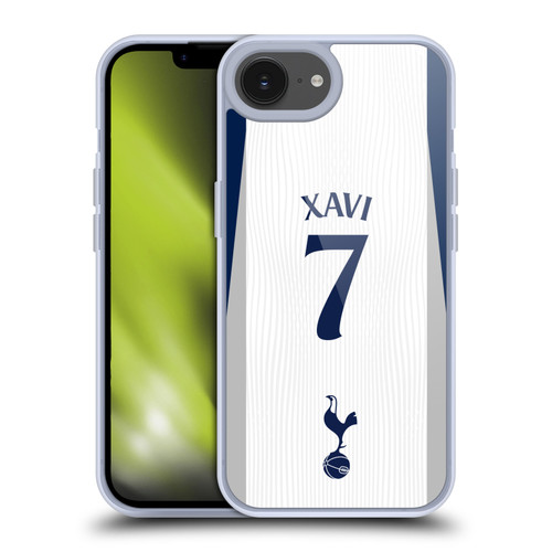 Tottenham Hotspur F.C. 2025/26 Players Home Kit 2nd Group Xavi Simons Soft Gel Case for Apple iPhone 16e