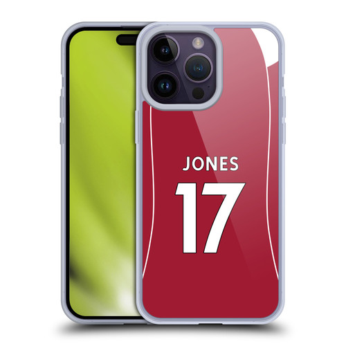 Liverpool Football Club 2025/26 Players Home Kit 2nd Group Curtis Jones Soft Gel Case for Apple iPhone 14 Pro Max