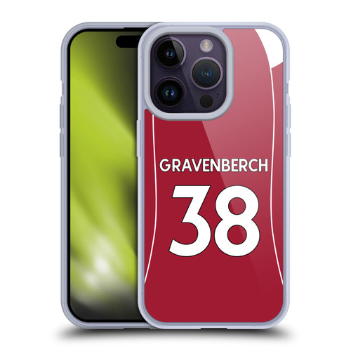 Liverpool Football Club 2025/26 Players Home Kit 2nd Group Ryan Gravenberch Soft Gel Case for Apple iPhone 14 Pro Liverpool Football Club 2025/26 Players Home Kit 2nd Group Ryan Gravenberch Soft Gel Case for Apple iPhone 14 Pro