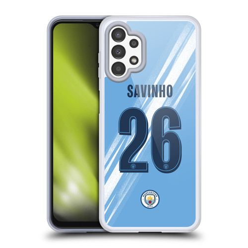 Manchester City Man City FC 2025/26 Players Home Kit 2nd Group Savinho Soft Gel Case for Samsung Galaxy A13 (2022)