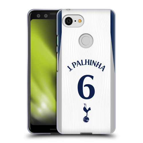 Tottenham Hotspur F.C. 2025/26 Players Home Kit 2nd Group João Palhinha Soft Gel Case for Google Pixel 3