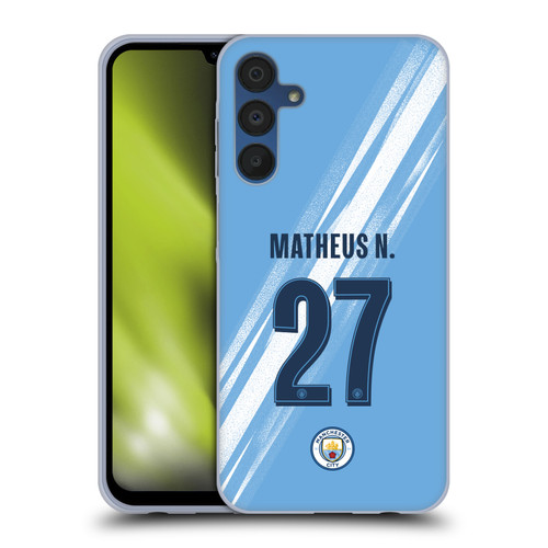 Manchester City Man City FC 2025/26 Players Home Kit 2nd Group Matheus Nunes Soft Gel Case for Samsung Galaxy A15 Manchester City Man City FC 2025/26 Players Home Kit 2nd Group Matheus Nunes Soft Gel Case for Samsung Galaxy A15