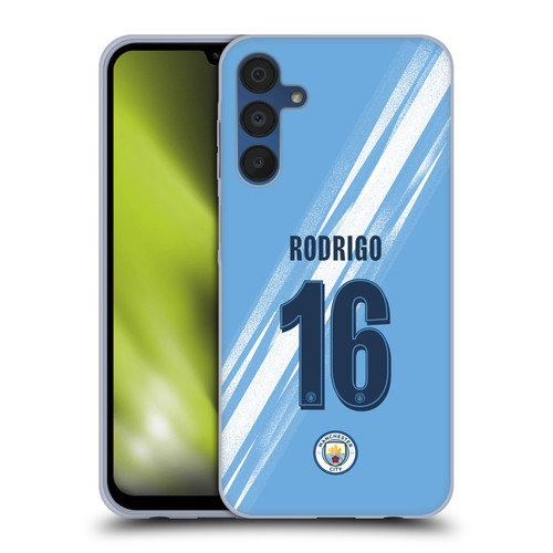 Manchester City Man City FC 2025/26 Players Home Kit 2nd Group Rodrigo Soft Gel Case for Samsung Galaxy A15