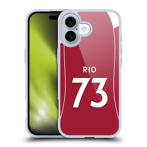 Liverpool Football Club 2025/26 Players Home Kit 2nd Group Rio Ngumoha Soft Gel Case for Apple iPhone 16