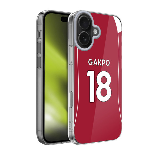 Liverpool Football Club 2025/26 Players Home Kit 2nd Group Cody Gakpo Soft Gel Case for Apple iPhone 17 Liverpool Football Club 2025/26 Players Home Kit 2nd Group Cody Gakpo Soft Gel Case for Apple iPhone 17