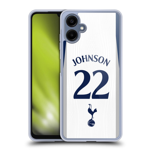 Tottenham Hotspur F.C. 2025/26 Players Home Kit 2nd Group Brennan Johnson Soft Gel Case for Samsung Galaxy A06 4G