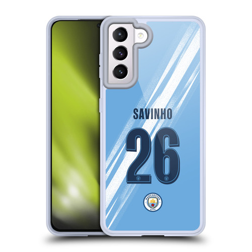 Manchester City Man City FC 2025/26 Players Home Kit 2nd Group Savinho Soft Gel Case for Samsung Galaxy S21 5G