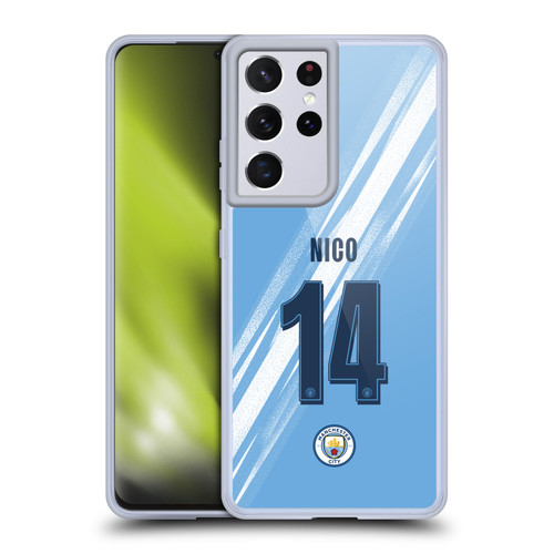 Manchester City Man City FC 2025/26 Players Home Kit 2nd Group Nico González Soft Gel Case for Samsung Galaxy S21 Ultra 5G