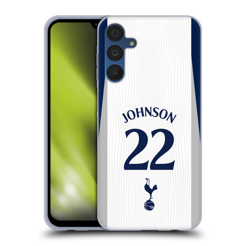 Tottenham Hotspur F.C. 2025/26 Players Home Kit 2nd Group Brennan Johnson Soft Gel Case for Samsung Galaxy A15