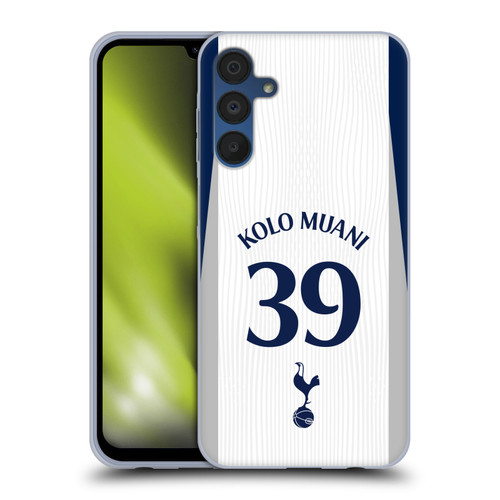 Tottenham Hotspur F.C. 2025/26 Players Home Kit 2nd Group Randal Kolo Muani Soft Gel Case for Samsung Galaxy A15