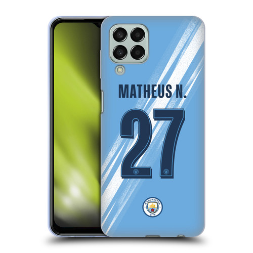 Manchester City Man City FC 2025/26 Players Home Kit 2nd Group Matheus Nunes Soft Gel Case for Samsung Galaxy M33 (2022)