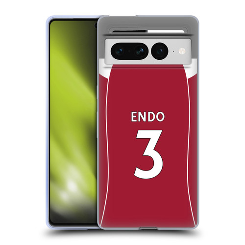 Liverpool Football Club 2025/26 Players Home Kit 2nd Group Wataru Endō Soft Gel Case for Google Pixel 7 Pro