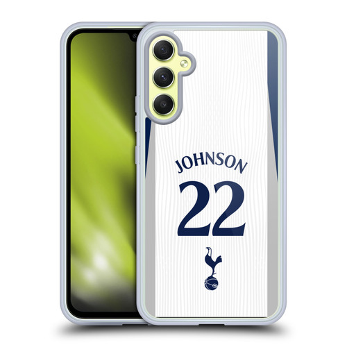 Tottenham Hotspur F.C. 2025/26 Players Home Kit 2nd Group Brennan Johnson Soft Gel Case for Samsung Galaxy A34 5G